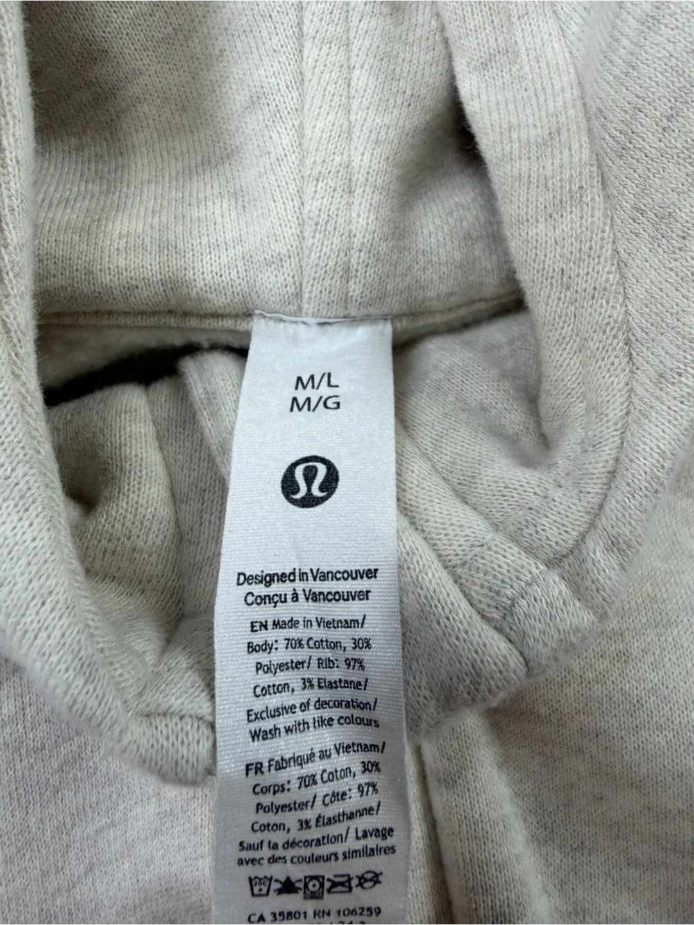 Lulu Lemon Women’s Scuba Oversized Half Zip Hoodie size M/L